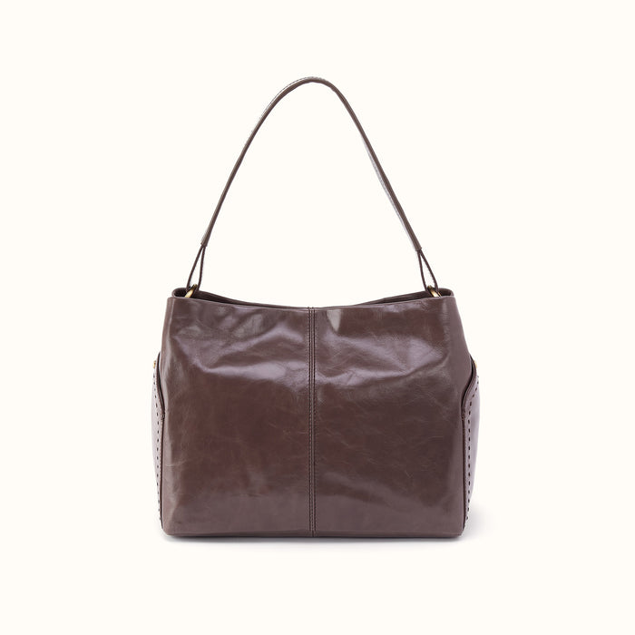 Seneca Shoulder Bag in Polished Leather - Hearthstone- FOL