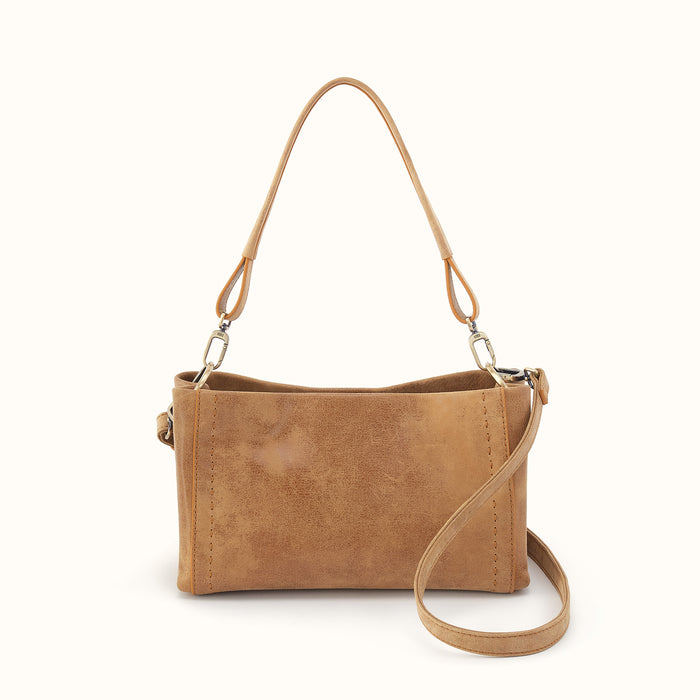 Seneca Shoulder Crossbody In Buffed Leather - Whiskey
