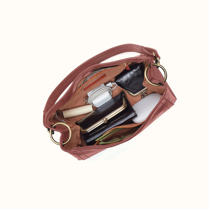 Seneca Shoulder Crossbody In Polished Leather