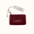 Sentiment Pouch in Aniline Gloss Leather - Garnet Gloss