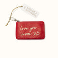 Sentiment Pouch In Polished Leather - Grenadine- FOL