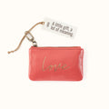 Sentiment Pouch in Polished Leather - Pink Mirage - Love- FOL