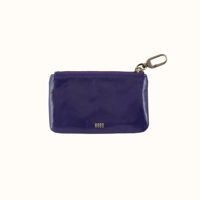 Sentiment Pouch in Polished Leather - Winter Violet