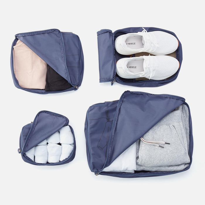 SET TO GO Packing Cube Large in CaRefiber recycled nylon - Teal