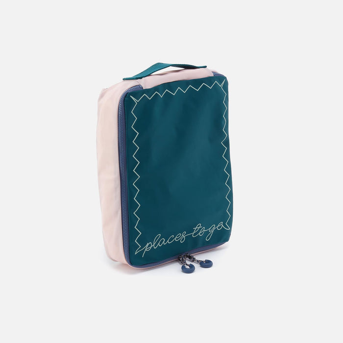 SET TO GO Shoe Packing Cube in CaRefiber recycled nylon - Teal