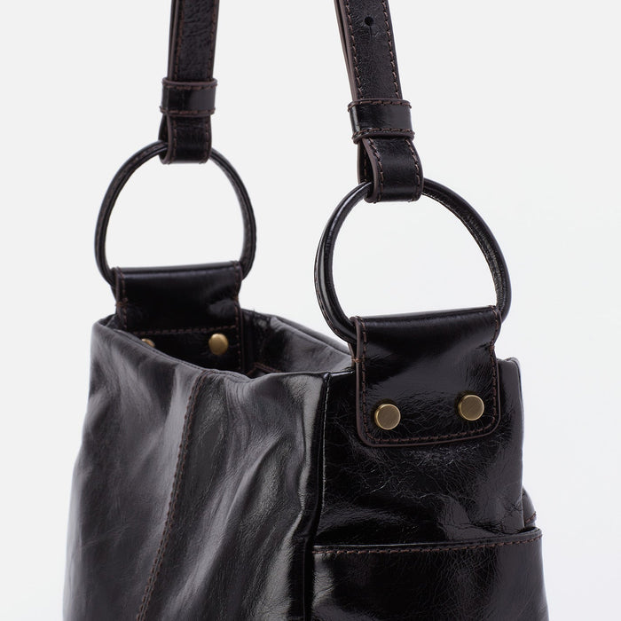 Sheila Crossbody in Polished Leather - Black