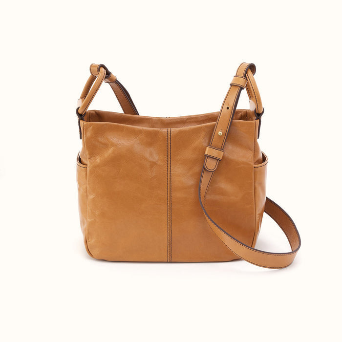 Sheila Crossbody In Polished Leather - Natural- FOL