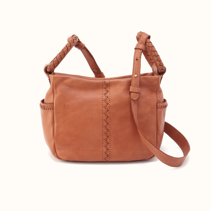 Sheila Crossbody In Washed Leather - Harvest Wheat