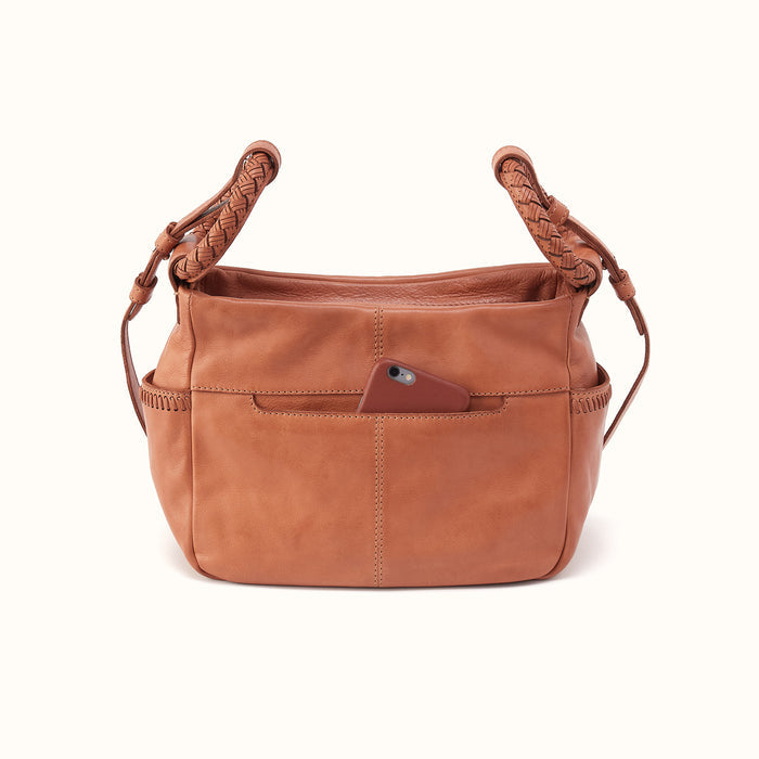 Sheila Crossbody In Washed Leather - Harvest Wheat