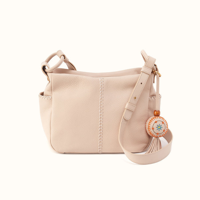 Sheila Crossbody In Pebbled Leather - Stonewash- FOL