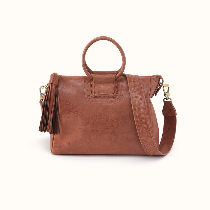 Sheila Medium Satchel in Buffed Leather - Burnished Saddle- FOL