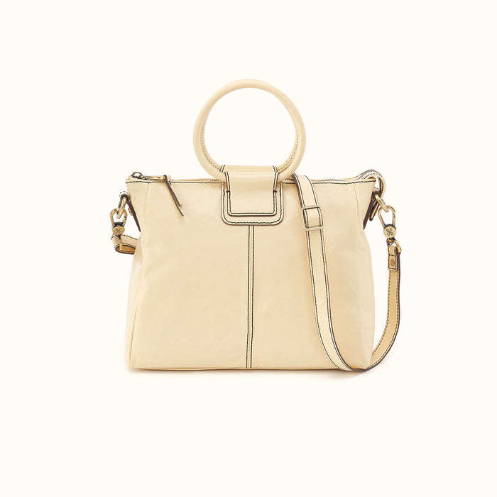Sheila Medium Satchel in Polished Leather - Butter Yellow- FOL