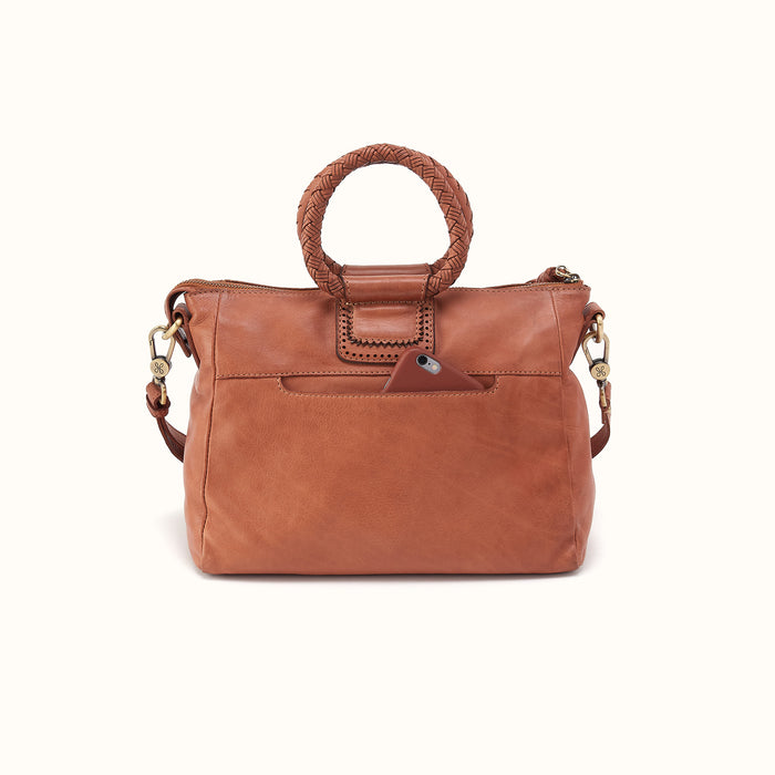 Sheila Medium Satchel in Washed Leather - Harvest Wheat
