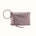 Sheila Soft Ring Clutch in Metallic Leather - Pewter Spur- FOL
