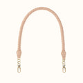 Skinny Braid Strap In Pebbled Leather - Stonewash- FOL
