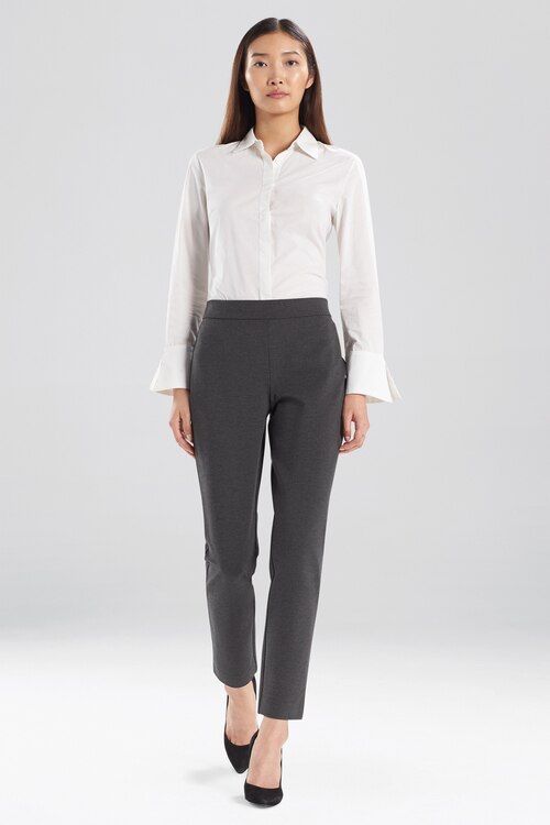 Solid Ponte Slim Pants
