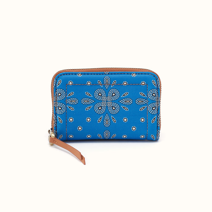 Soma Small Wallet In Coated Canvas - Blue Journey Bandana- FOL