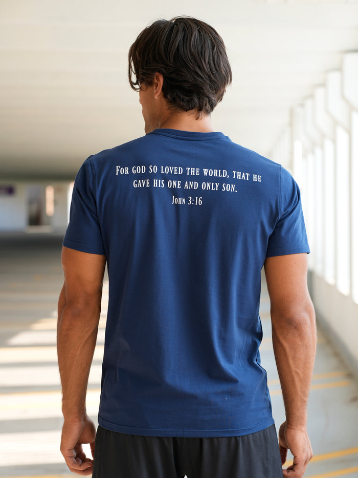 John 3:16 - Navy Blue / S