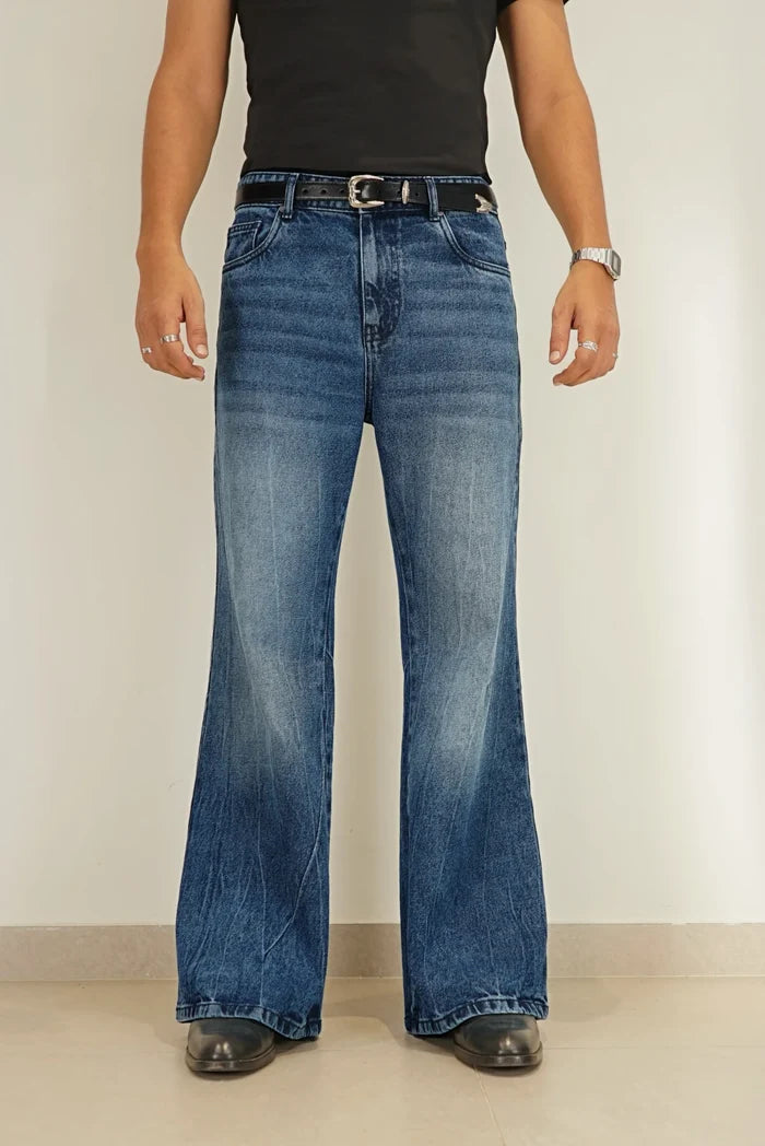 Space Matter Blue Bootcut Jeans