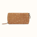 Spark Double Eyeglass Case In Buffed Leather - Whiskey- FOL