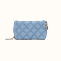 Spark Double Eyeglass Case In Cloud Leather - Bluebell- FOL
