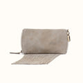 Spark Double Eyeglass Case in Nubuck Leather - Golden Granite- FOL