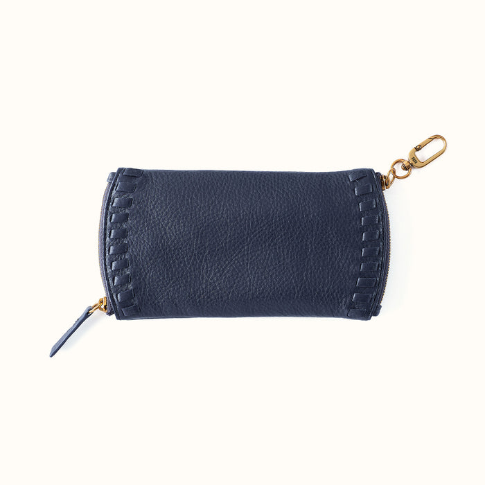 Spark Double Eyeglass Case In Pebbled Leather