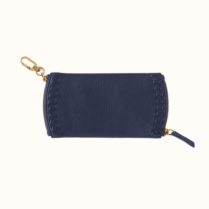 Spark Double Eyeglass Case In Pebbled Leather