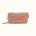 Spark Double Eyeglass Case In Woven Straw - Meadow Woven Straw- FOL