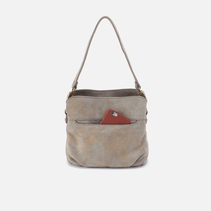 Starr Convertible Shoulder in Nubuck Leather - Golden Granite