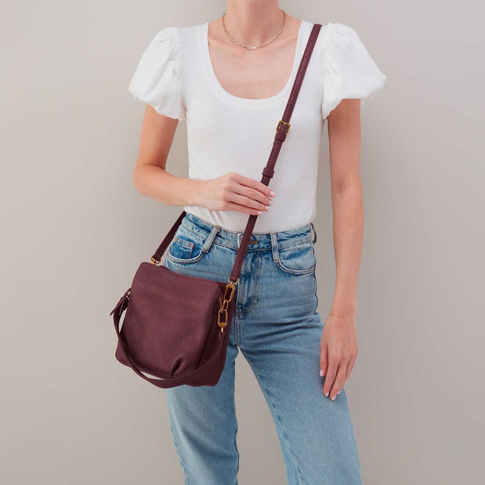 Starr Convertible Shoulder in Pebbled Leather - Mulberry Glaze