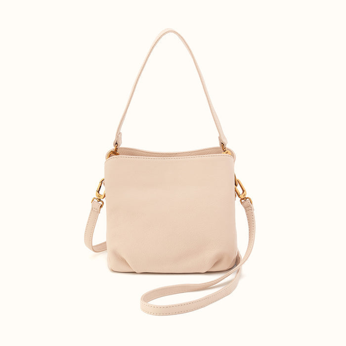 Starr Convertible Shoulder Bag In Pebbled Leather - Stonewash