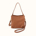 Starr Convertible Shoulder Bag in Pebbled Leather - Warm Honey- FOL