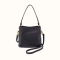 Starr Convertible Shoulder In Pebbled Leather - Black