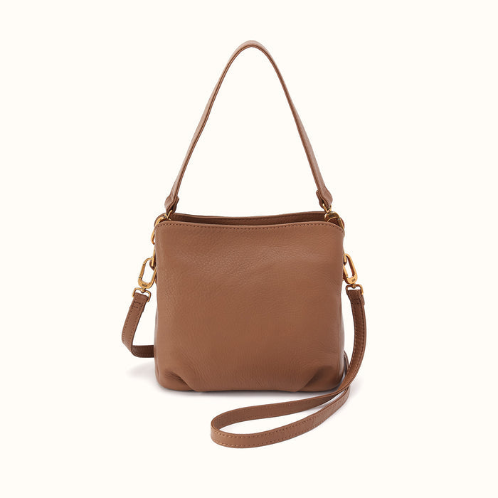 Starr Convertible Shoulder In Pebbled Leather - Timber Brown