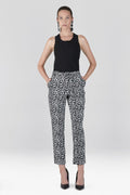 Stencil Vine Jacquard Ankle Pants