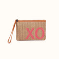 Straw Xo Pouch In Woven Straw - Meadow Woven Straw- FOL