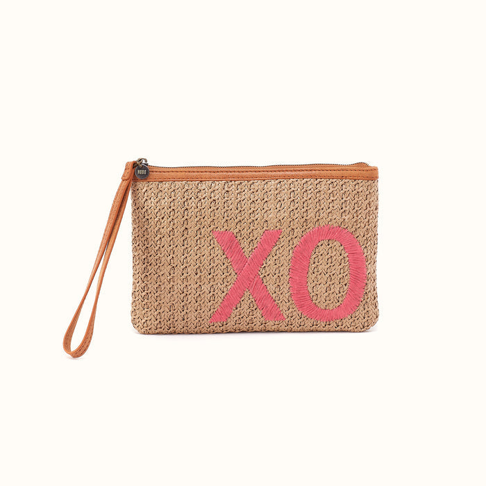 Straw Xo Pouch In Woven Straw - Meadow Woven Straw- FOL