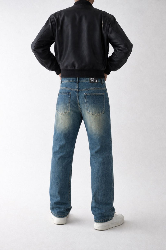Subtle Fade Blue Straight Fit Jeans