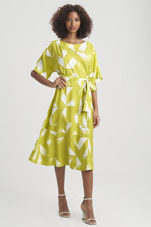 Sumi-Obi Silk Boatneck Dress