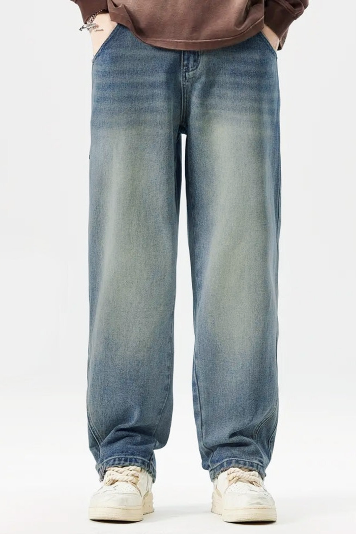 Take It Easy Blue Baggy Jeans