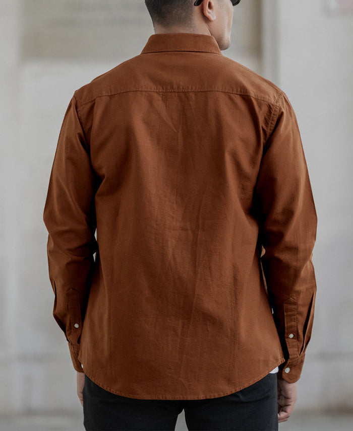 Tan Oxford Shirt 100% Cotton