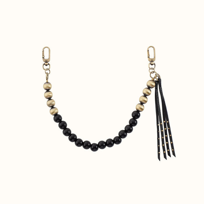Taos Bead Swag In Pebbled Leather