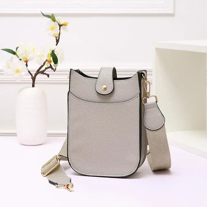 The Zoey Vegan Leather Canvas Strap Bag