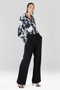 Tie-Dye Floral Fluid Crepe Top