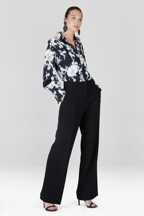 Tie-Dye Floral Fluid Crepe Top