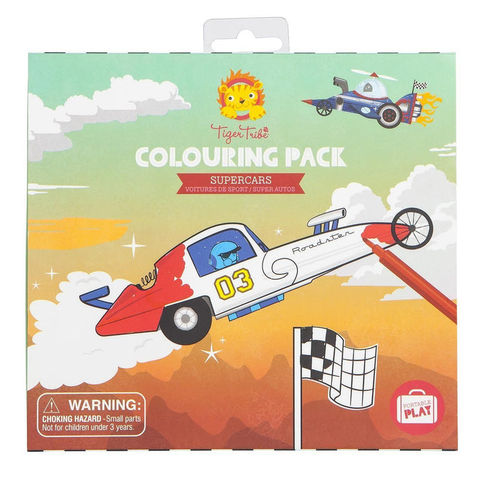Tiger Tribe | Supercars Colouring Pack