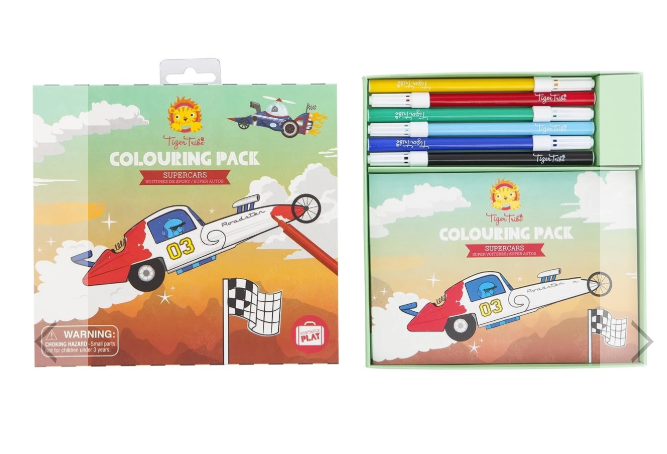 Tiger Tribe | Supercars Colouring Pack