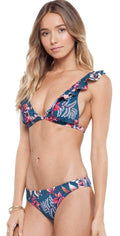 Tori Praver Adriana Tri Top In Indo Blue 1R18STADDF-IBL: