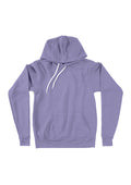 unisex lavender blue hoodie fleece flat front image